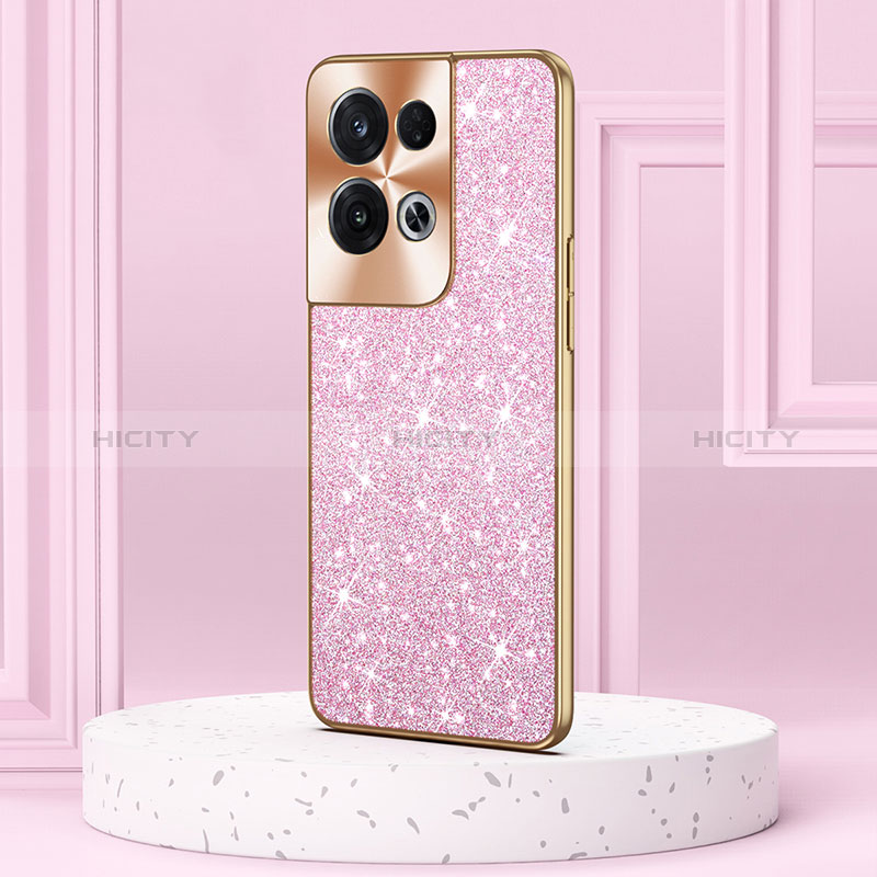 Silikon Hülle Handyhülle und Kunststoff Schutzhülle Hartschalen Tasche Vorder und Rückseite 360 Grad Ganzkörper Bling-Bling für Oppo Reno9 Pro+ Plus 5G