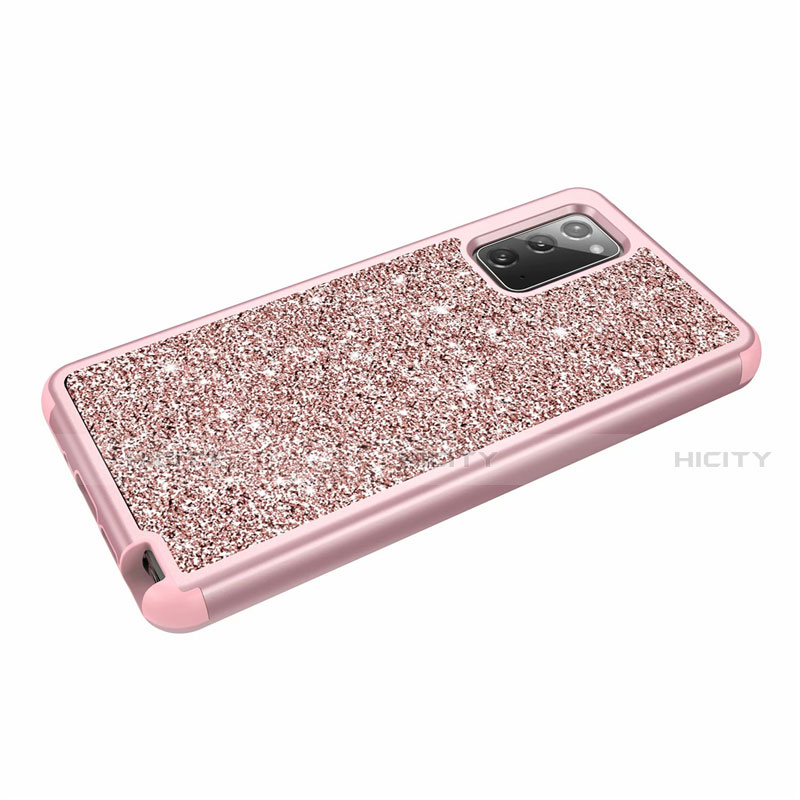 Silikon Hülle Handyhülle und Kunststoff Schutzhülle Hartschalen Tasche Vorder und Rückseite 360 Grad Ganzkörper Bling-Bling für Samsung Galaxy Note 20 5G groß