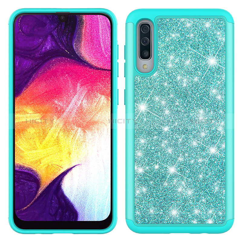 Silikon Hülle Handyhülle und Kunststoff Schutzhülle Hartschalen Tasche Vorder und Rückseite 360 Grad Ganzkörper Bling-Bling JX1 für Samsung Galaxy A30S