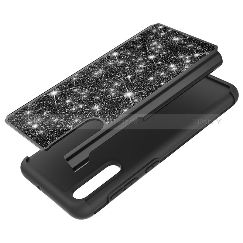 Silikon Hülle Handyhülle und Kunststoff Schutzhülle Hartschalen Tasche Vorder und Rückseite 360 Grad Ganzkörper Bling-Bling JX1 für Samsung Galaxy A30S