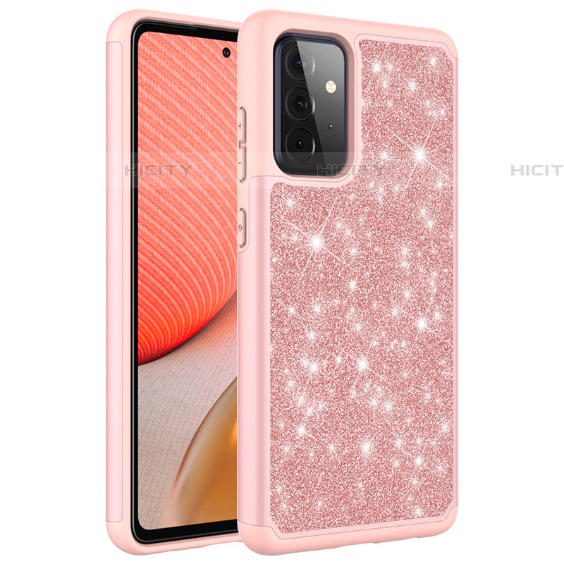 Silikon Hülle Handyhülle und Kunststoff Schutzhülle Hartschalen Tasche Vorder und Rückseite 360 Grad Ganzkörper Bling-Bling JX1 für Samsung Galaxy A72 5G