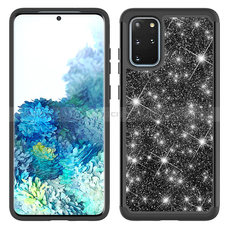 Silikon Hülle Handyhülle und Kunststoff Schutzhülle Hartschalen Tasche Vorder und Rückseite 360 Grad Ganzkörper Bling-Bling JX1 für Samsung Galaxy S20 Plus 5G