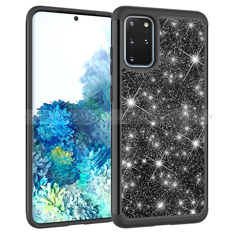 Silikon Hülle Handyhülle und Kunststoff Schutzhülle Hartschalen Tasche Vorder und Rückseite 360 Grad Ganzkörper Bling-Bling JX1 für Samsung Galaxy S20 Plus 5G