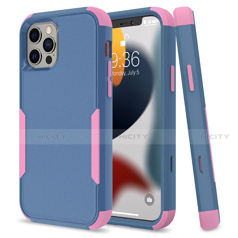 Silikon Hülle Handyhülle und Kunststoff Schutzhülle Hartschalen Tasche Vorder und Rückseite 360 Grad Ganzkörper für Apple iPhone 13 Pro Max Plusfarbig Plus