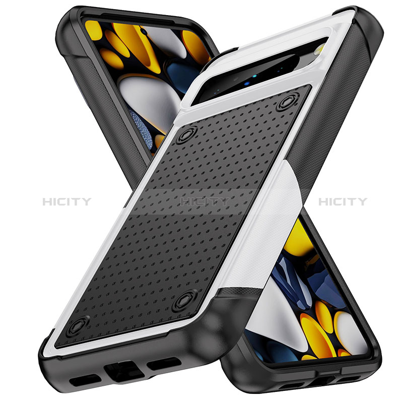 Silikon Hülle Handyhülle und Kunststoff Schutzhülle Hartschalen Tasche Vorder und Rückseite 360 Grad Ganzkörper MQ1 für Google Pixel 8 Pro 5G groß