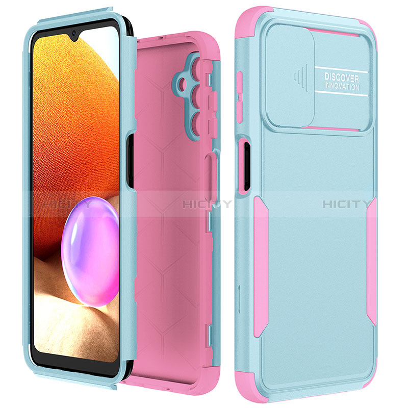 Silikon Hülle Handyhülle und Kunststoff Schutzhülle Hartschalen Tasche Vorder und Rückseite 360 Grad Ganzkörper MQ1 für Samsung Galaxy A04s Pink