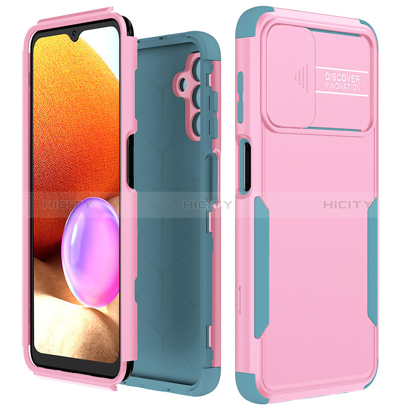 Silikon Hülle Handyhülle und Kunststoff Schutzhülle Hartschalen Tasche Vorder und Rückseite 360 Grad Ganzkörper MQ1 für Samsung Galaxy A04s Rosa