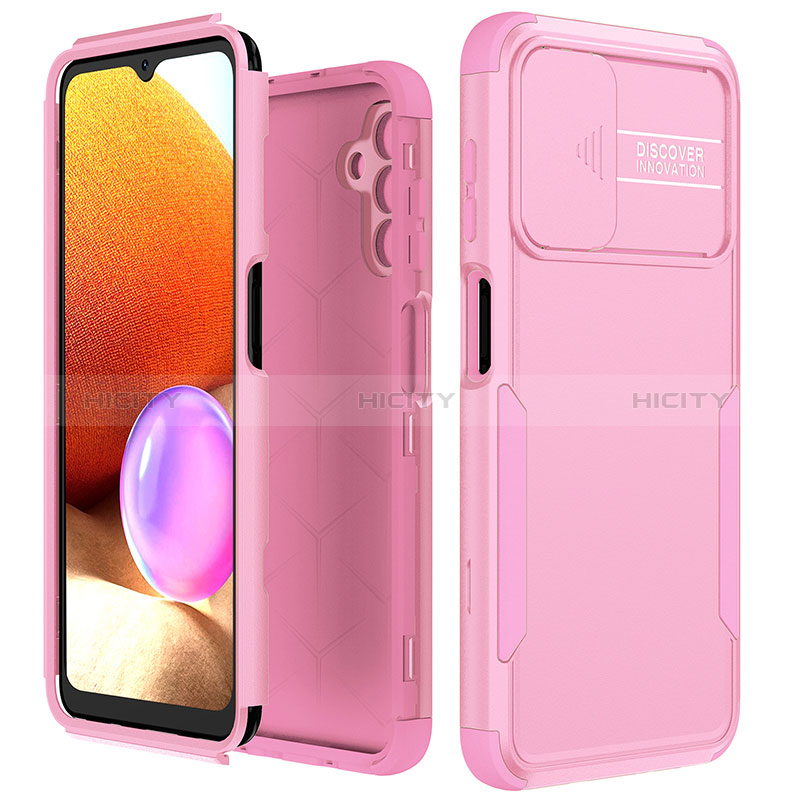 Silikon Hülle Handyhülle und Kunststoff Schutzhülle Hartschalen Tasche Vorder und Rückseite 360 Grad Ganzkörper MQ1 für Samsung Galaxy A04s Rosegold Plus