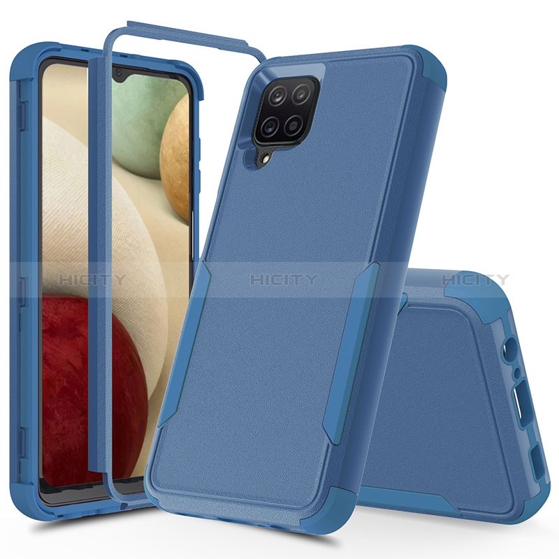 Silikon Hülle Handyhülle und Kunststoff Schutzhülle Hartschalen Tasche Vorder und Rückseite 360 Grad Ganzkörper MQ1 für Samsung Galaxy A12 5G groß