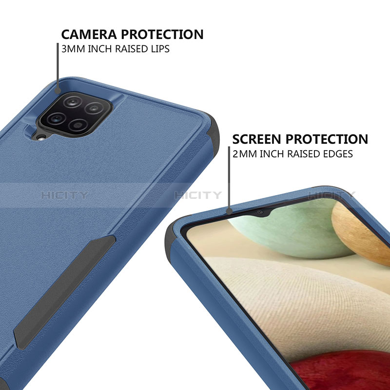 Silikon Hülle Handyhülle und Kunststoff Schutzhülle Hartschalen Tasche Vorder und Rückseite 360 Grad Ganzkörper MQ1 für Samsung Galaxy A12 5G groß