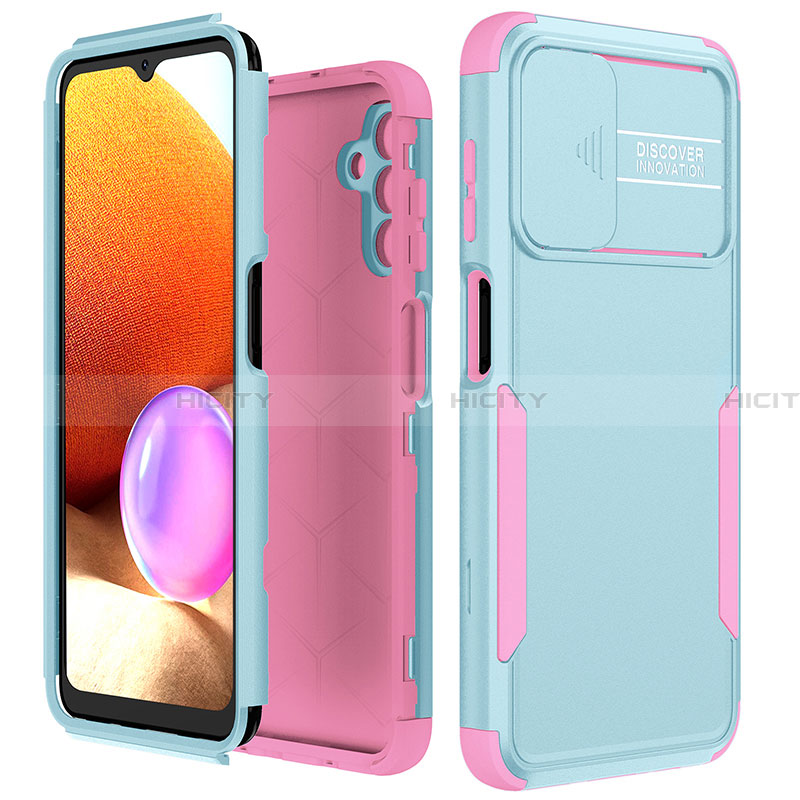 Silikon Hülle Handyhülle und Kunststoff Schutzhülle Hartschalen Tasche Vorder und Rückseite 360 Grad Ganzkörper MQ1 für Samsung Galaxy A13 5G Pink Plus