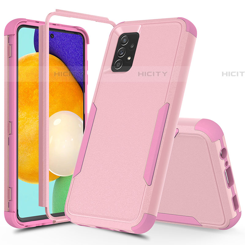 Silikon Hülle Handyhülle und Kunststoff Schutzhülle Hartschalen Tasche Vorder und Rückseite 360 Grad Ganzkörper MQ1 für Samsung Galaxy A52 4G