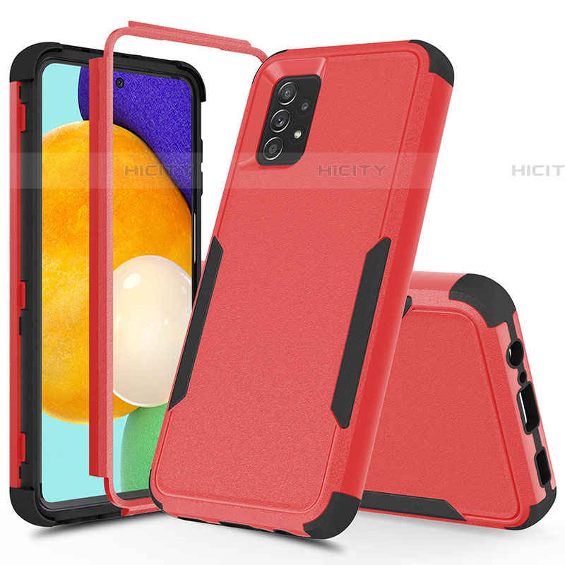 Silikon Hülle Handyhülle und Kunststoff Schutzhülle Hartschalen Tasche Vorder und Rückseite 360 Grad Ganzkörper MQ1 für Samsung Galaxy A52 4G