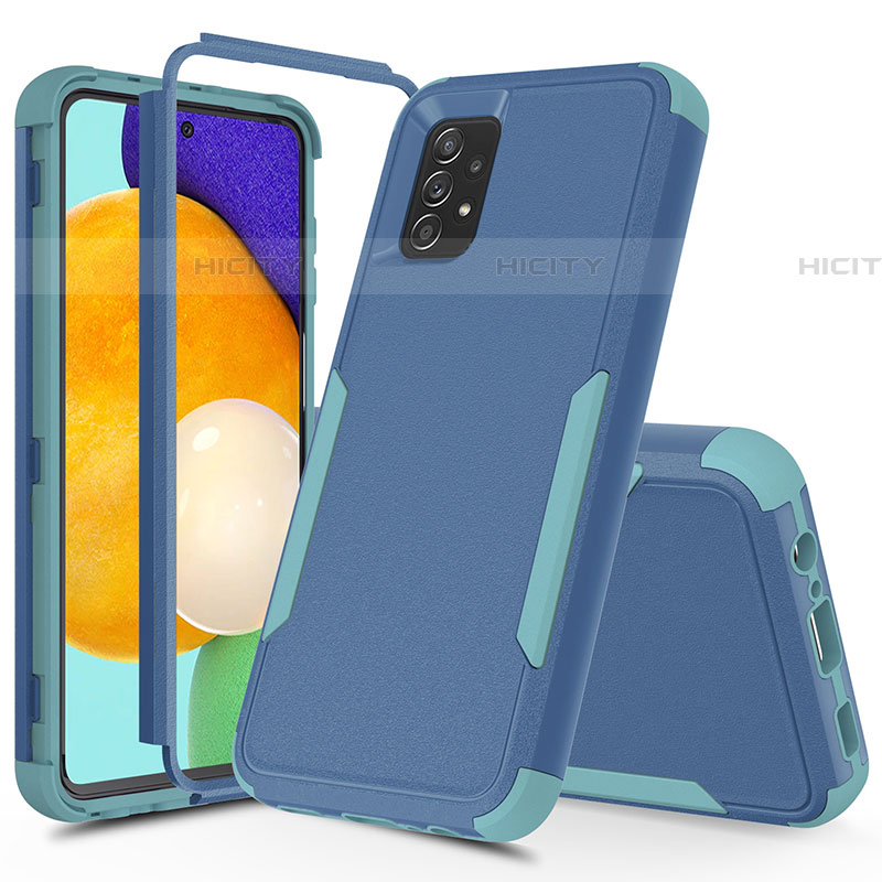 Silikon Hülle Handyhülle und Kunststoff Schutzhülle Hartschalen Tasche Vorder und Rückseite 360 Grad Ganzkörper MQ1 für Samsung Galaxy A52 5G