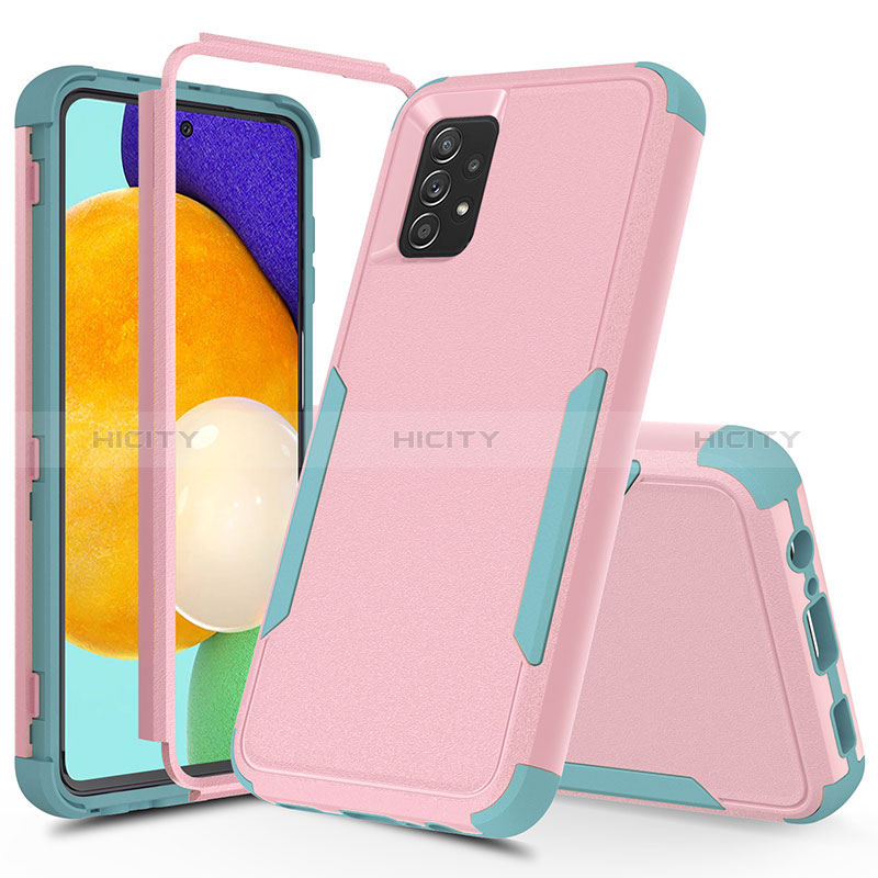 Silikon Hülle Handyhülle und Kunststoff Schutzhülle Hartschalen Tasche Vorder und Rückseite 360 Grad Ganzkörper MQ1 für Samsung Galaxy A52s 5G groß