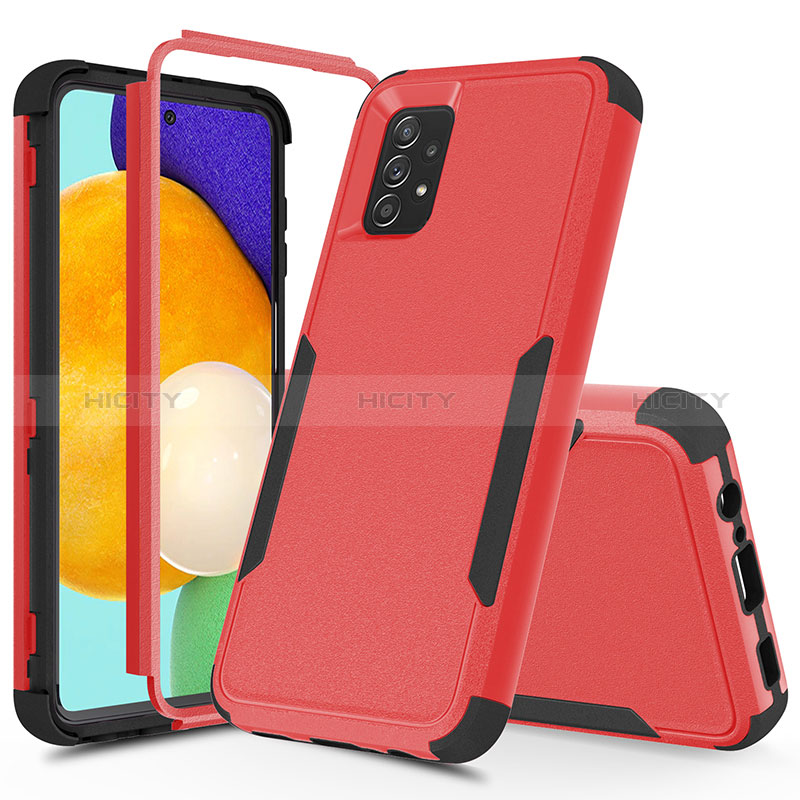 Silikon Hülle Handyhülle und Kunststoff Schutzhülle Hartschalen Tasche Vorder und Rückseite 360 Grad Ganzkörper MQ1 für Samsung Galaxy A52s 5G