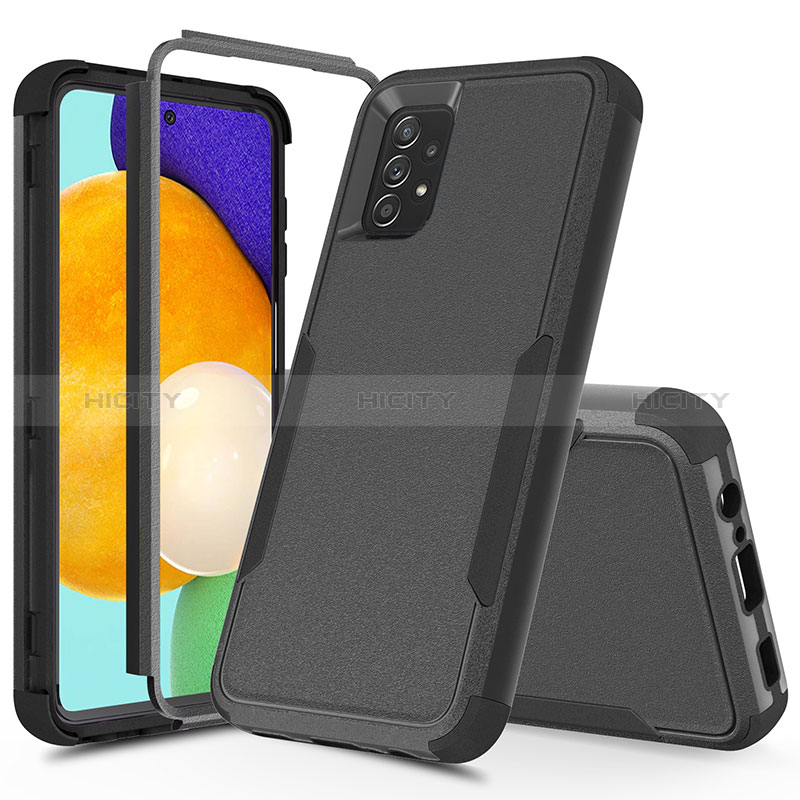 Silikon Hülle Handyhülle und Kunststoff Schutzhülle Hartschalen Tasche Vorder und Rückseite 360 Grad Ganzkörper MQ1 für Samsung Galaxy A52s 5G