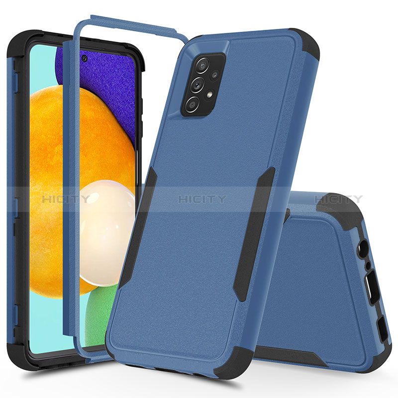 Silikon Hülle Handyhülle und Kunststoff Schutzhülle Hartschalen Tasche Vorder und Rückseite 360 Grad Ganzkörper MQ1 für Samsung Galaxy A52s 5G