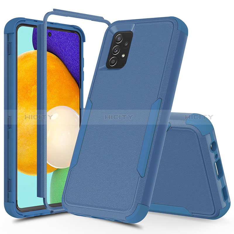 Silikon Hülle Handyhülle und Kunststoff Schutzhülle Hartschalen Tasche Vorder und Rückseite 360 Grad Ganzkörper MQ1 für Samsung Galaxy A52s 5G