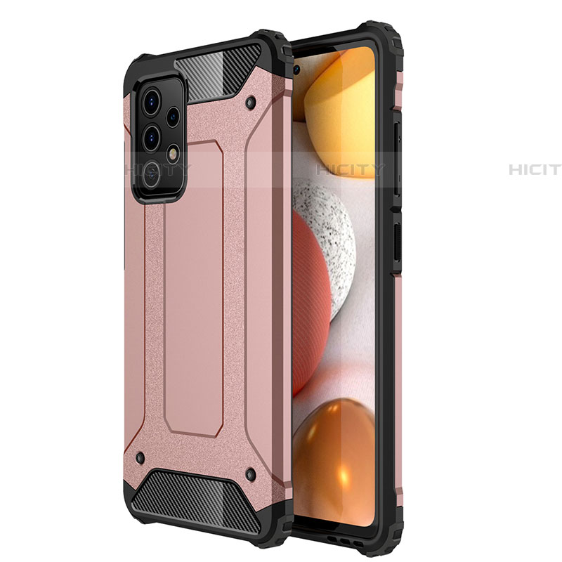 Silikon Hülle Handyhülle und Kunststoff Schutzhülle Hartschalen Tasche WL1 für Samsung Galaxy A52 4G Rosegold