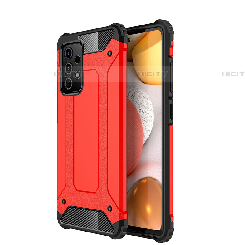 Silikon Hülle Handyhülle und Kunststoff Schutzhülle Hartschalen Tasche WL1 für Samsung Galaxy A52 4G Rot