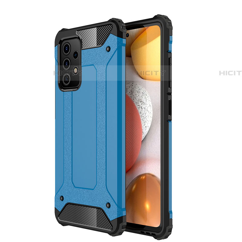 Silikon Hülle Handyhülle und Kunststoff Schutzhülle Hartschalen Tasche WL1 für Samsung Galaxy A52 5G Blau Plus