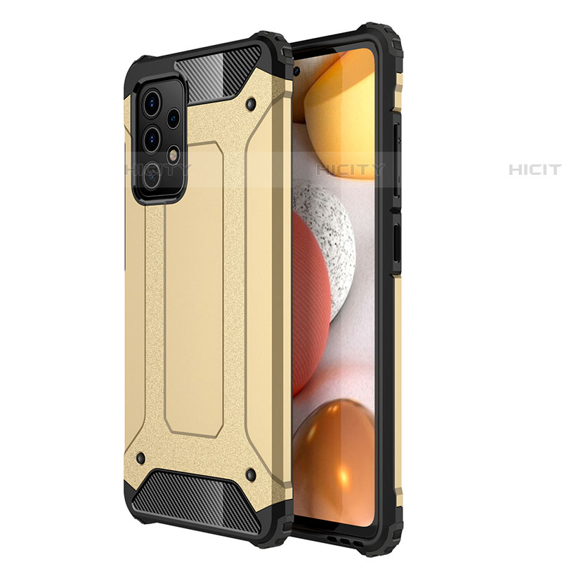 Silikon Hülle Handyhülle und Kunststoff Schutzhülle Hartschalen Tasche WL1 für Samsung Galaxy A52 5G Gold Plus