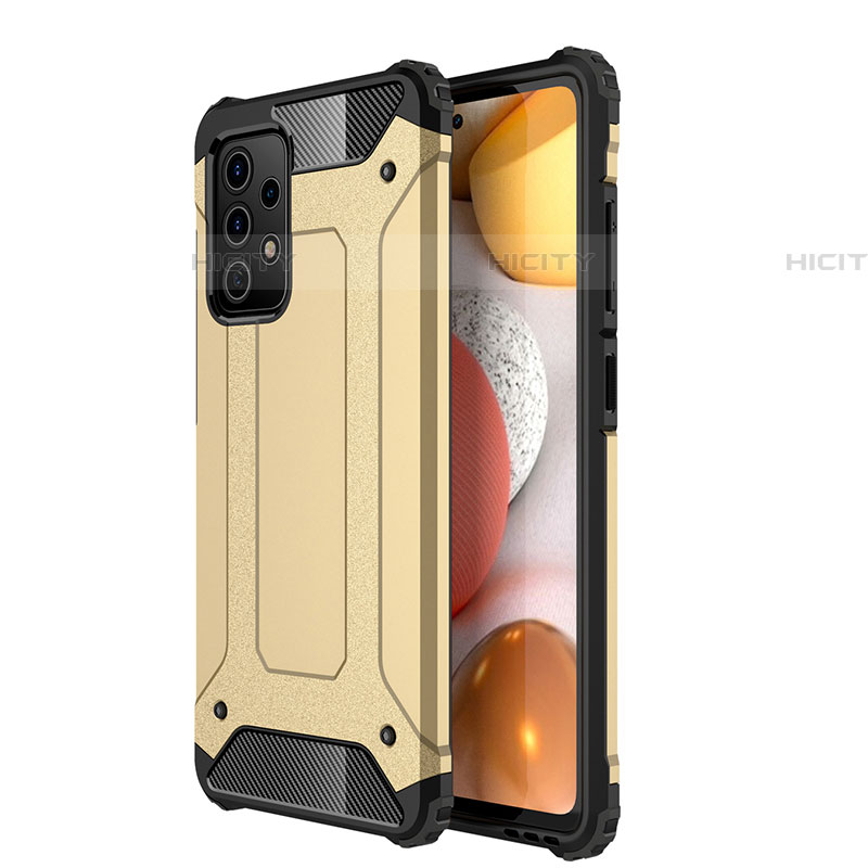 Silikon Hülle Handyhülle und Kunststoff Schutzhülle Hartschalen Tasche WL1 für Samsung Galaxy A72 4G Gold Plus