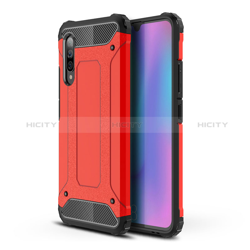 Silikon Hülle Handyhülle und Kunststoff Schutzhülle Hartschalen Tasche WL1 für Samsung Galaxy A90 5G Rot