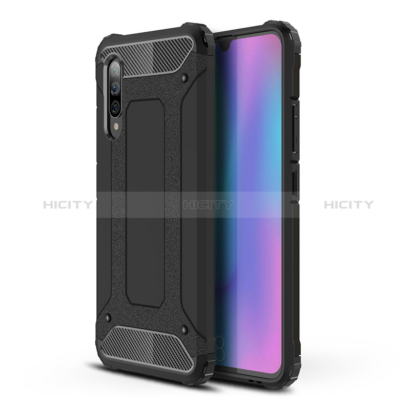 Silikon Hülle Handyhülle und Kunststoff Schutzhülle Hartschalen Tasche WL1 für Samsung Galaxy A90 5G Schwarz Plus