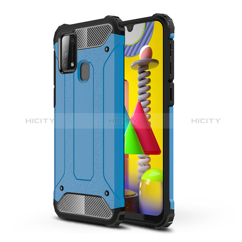 Silikon Hülle Handyhülle und Kunststoff Schutzhülle Hartschalen Tasche WL1 für Samsung Galaxy M31 Blau Plus