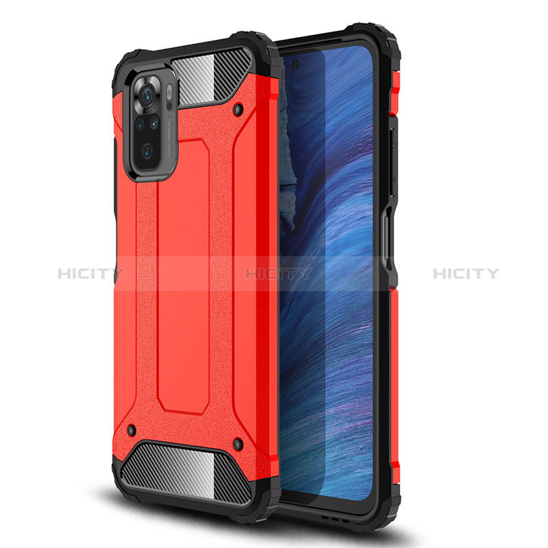 Silikon Hülle Handyhülle und Kunststoff Schutzhülle Hartschalen Tasche WL1 für Xiaomi Poco M5S Rot Plus