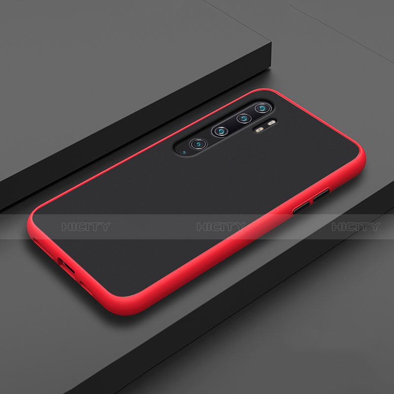 Silikon Hülle Handyhülle und Kunststoff Schutzhülle Tasche D01 für Xiaomi Mi Note 10 Rot