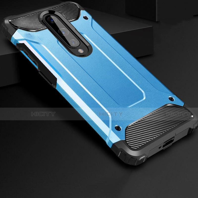 Silikon Hülle Handyhülle und Kunststoff Schutzhülle Tasche für OnePlus 8 Blau