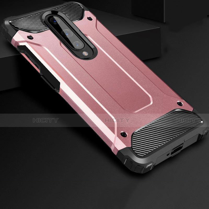 Silikon Hülle Handyhülle und Kunststoff Schutzhülle Tasche für OnePlus 8 Rosegold