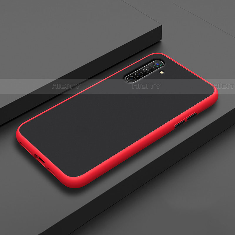 Silikon Hülle Handyhülle und Kunststoff Schutzhülle Tasche für Realme X2 Rot Plus