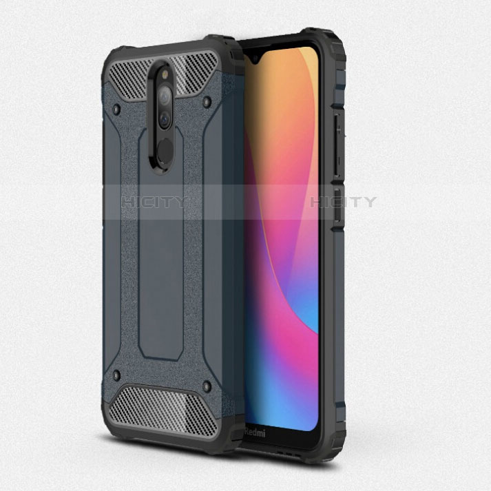 Silikon Hülle Handyhülle und Kunststoff Schutzhülle Tasche für Xiaomi Redmi 8 Blau Plus