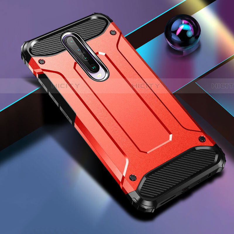 Silikon Hülle Handyhülle und Kunststoff Schutzhülle Tasche für Xiaomi Redmi K30 5G Rot