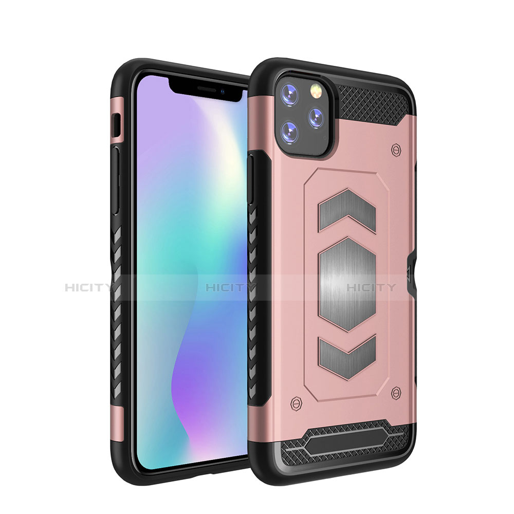 Silikon Hülle Handyhülle und Kunststoff Schutzhülle Tasche Magnetisch für Apple iPhone 11 Pro Rosegold