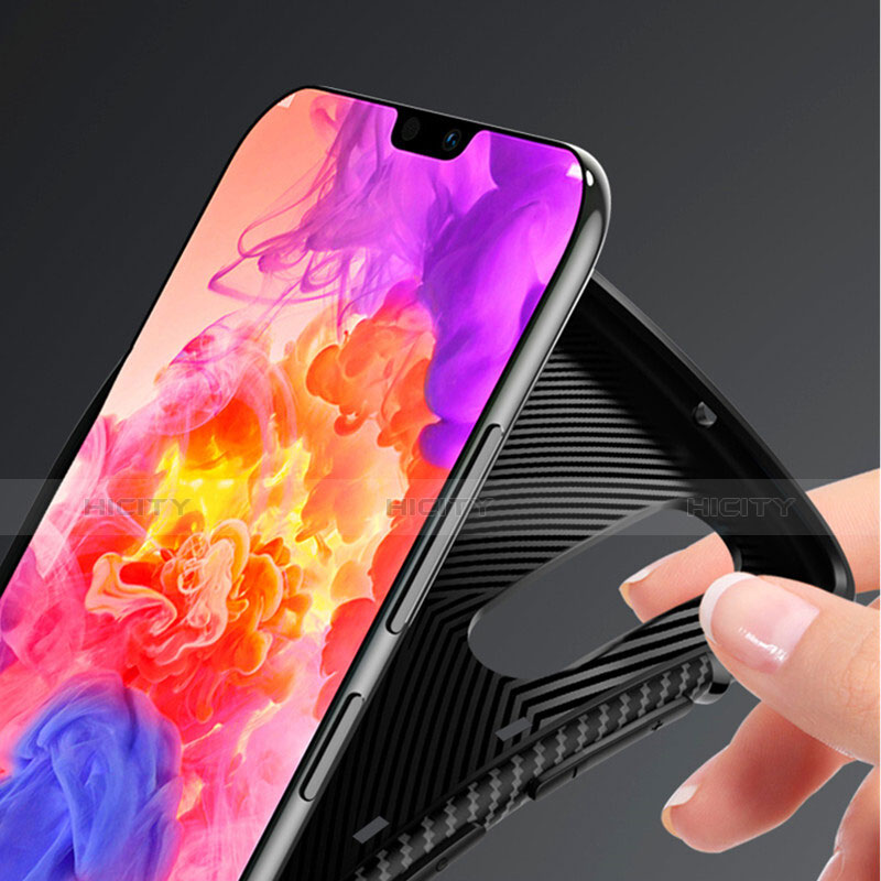 Silikon Hülle Handyhülle und Kunststoff Schutzhülle Tasche mit Fingerring Ständer für Huawei P20 Pro