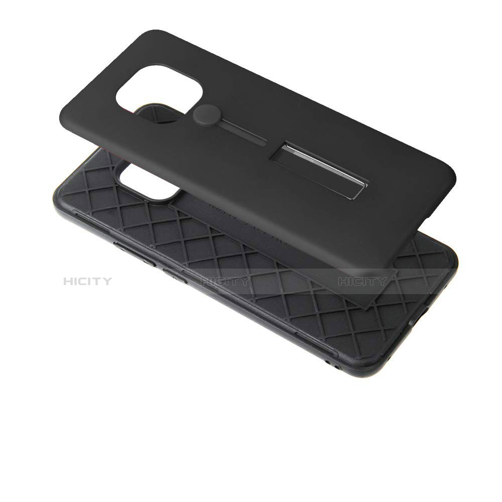 Silikon Hülle Handyhülle und Kunststoff Schutzhülle Tasche mit Fingerring Ständer S04 für Huawei Nova 4e