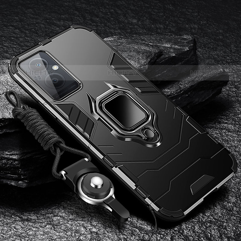 Silikon Hülle Handyhülle und Kunststoff Schutzhülle Tasche mit Magnetisch Fingerring Ständer R01 für Oppo F21 Pro 5G