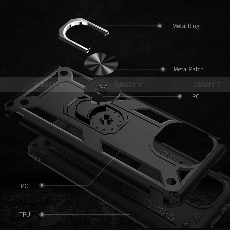 Silikon Hülle Handyhülle und Kunststoff Schutzhülle Tasche mit Magnetisch Fingerring Ständer R01 für Xiaomi Mi 11 5G