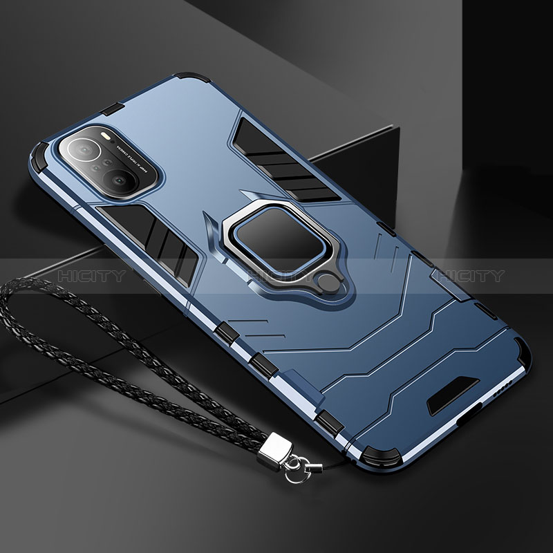 Silikon Hülle Handyhülle und Kunststoff Schutzhülle Tasche mit Magnetisch Fingerring Ständer R02 für Xiaomi Mi 11i 5G