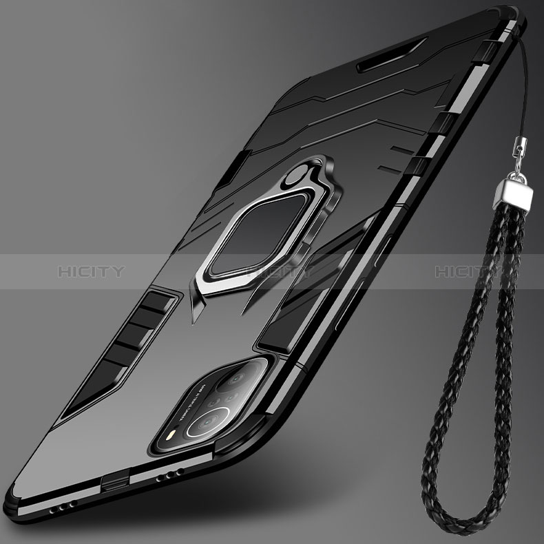 Silikon Hülle Handyhülle und Kunststoff Schutzhülle Tasche mit Magnetisch Fingerring Ständer R02 für Xiaomi Mi 11i 5G