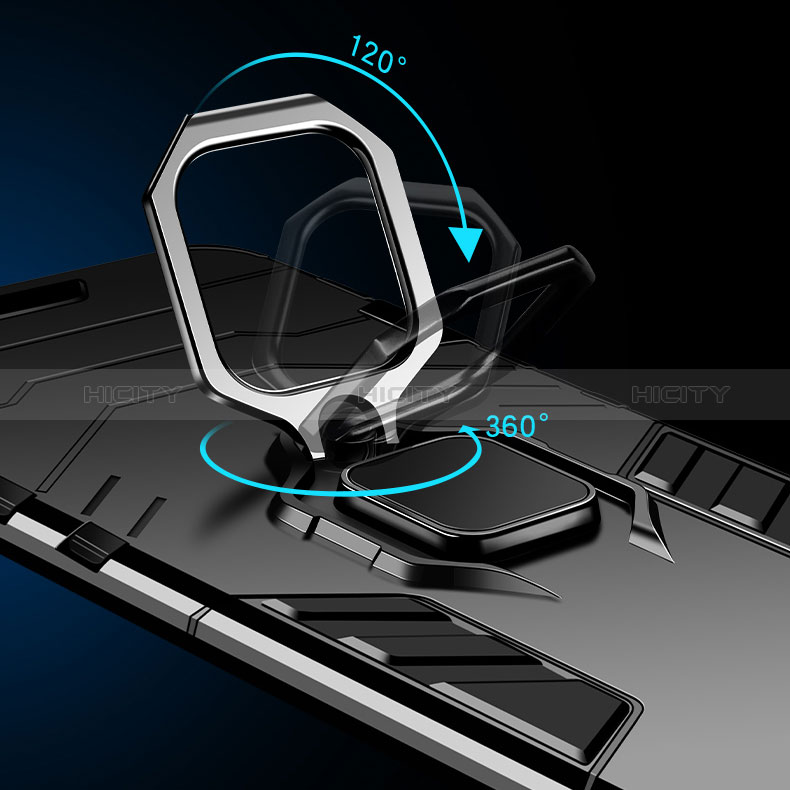 Silikon Hülle Handyhülle und Kunststoff Schutzhülle Tasche mit Magnetisch Fingerring Ständer R02 für Xiaomi Poco X3 GT 5G