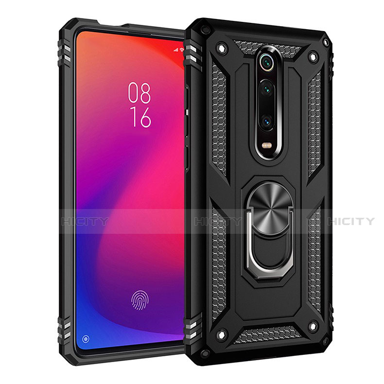 Silikon Hülle Handyhülle und Kunststoff Schutzhülle Tasche mit Magnetisch Fingerring Ständer R02 für Xiaomi Redmi K20 Pro