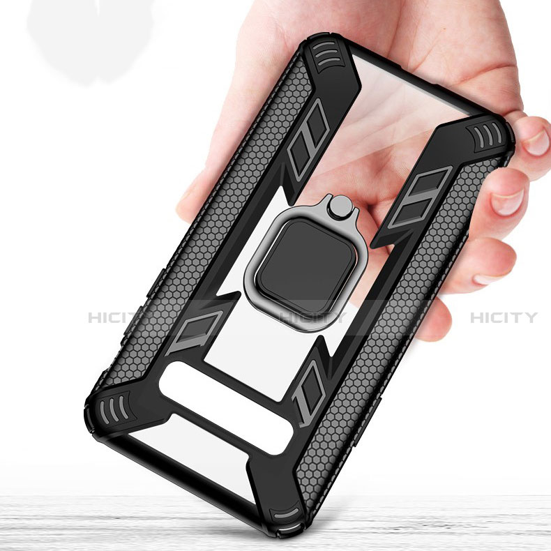 Silikon Hülle Handyhülle und Kunststoff Schutzhülle Tasche mit Magnetisch Fingerring Ständer R04 für Samsung Galaxy S10 5G