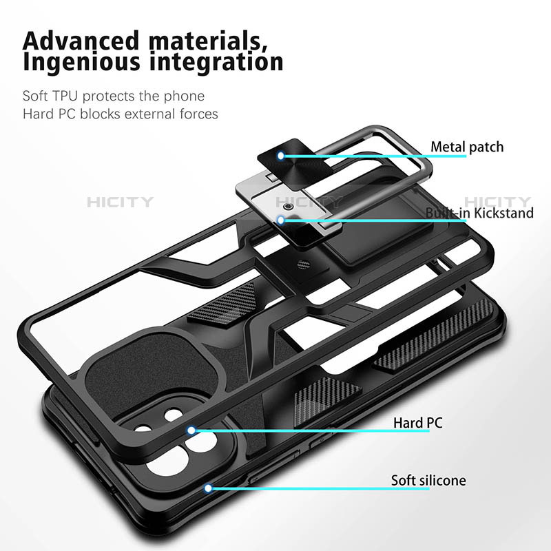 Silikon Hülle Handyhülle und Kunststoff Schutzhülle Tasche mit Magnetisch Fingerring Ständer R04 für Xiaomi Mi 11 Lite 5G NE