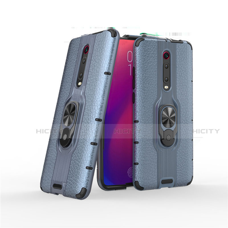 Silikon Hülle Handyhülle und Kunststoff Schutzhülle Tasche mit Magnetisch Fingerring Ständer R07 für Xiaomi Mi 9T